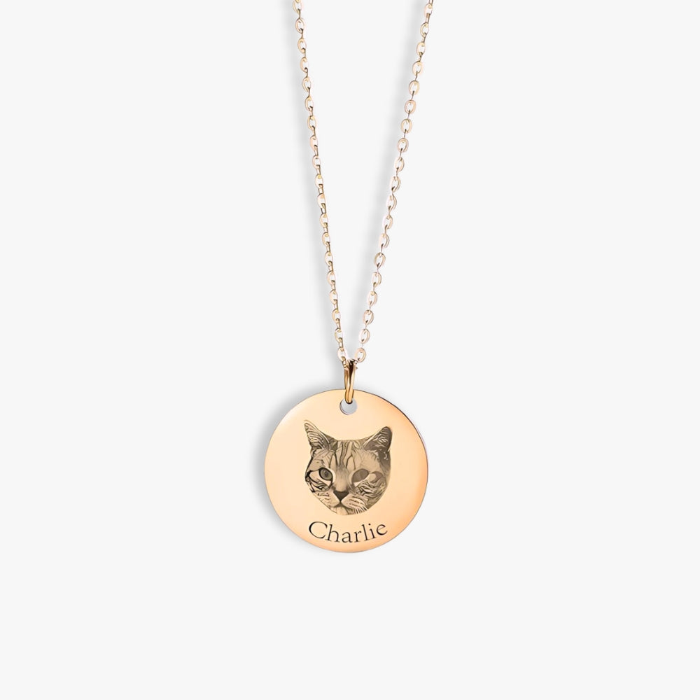 Collier avec pendentif gravé "Mon petit compagnon"