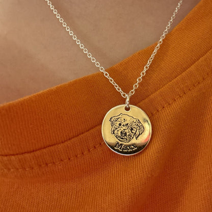 Collier avec pendentif gravé "Mon petit compagnon"