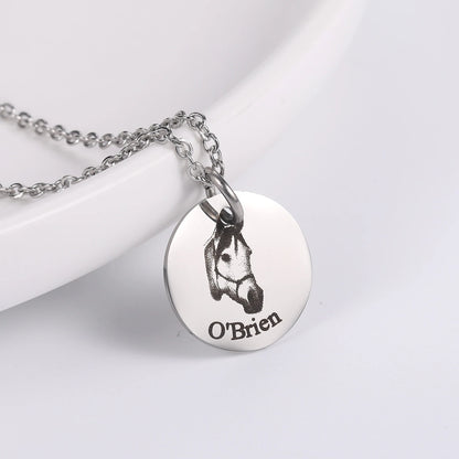 Collier avec pendentif gravé "Mon petit compagnon"