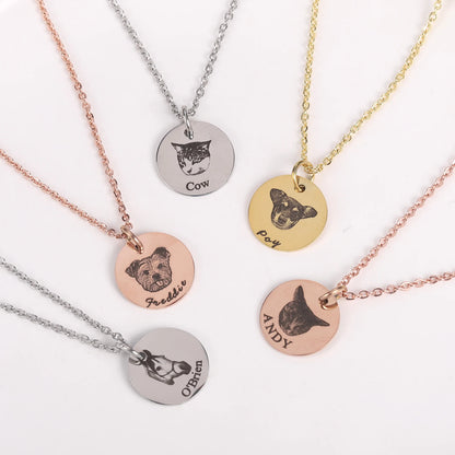 Collier avec pendentif gravé "Mon petit compagnon"