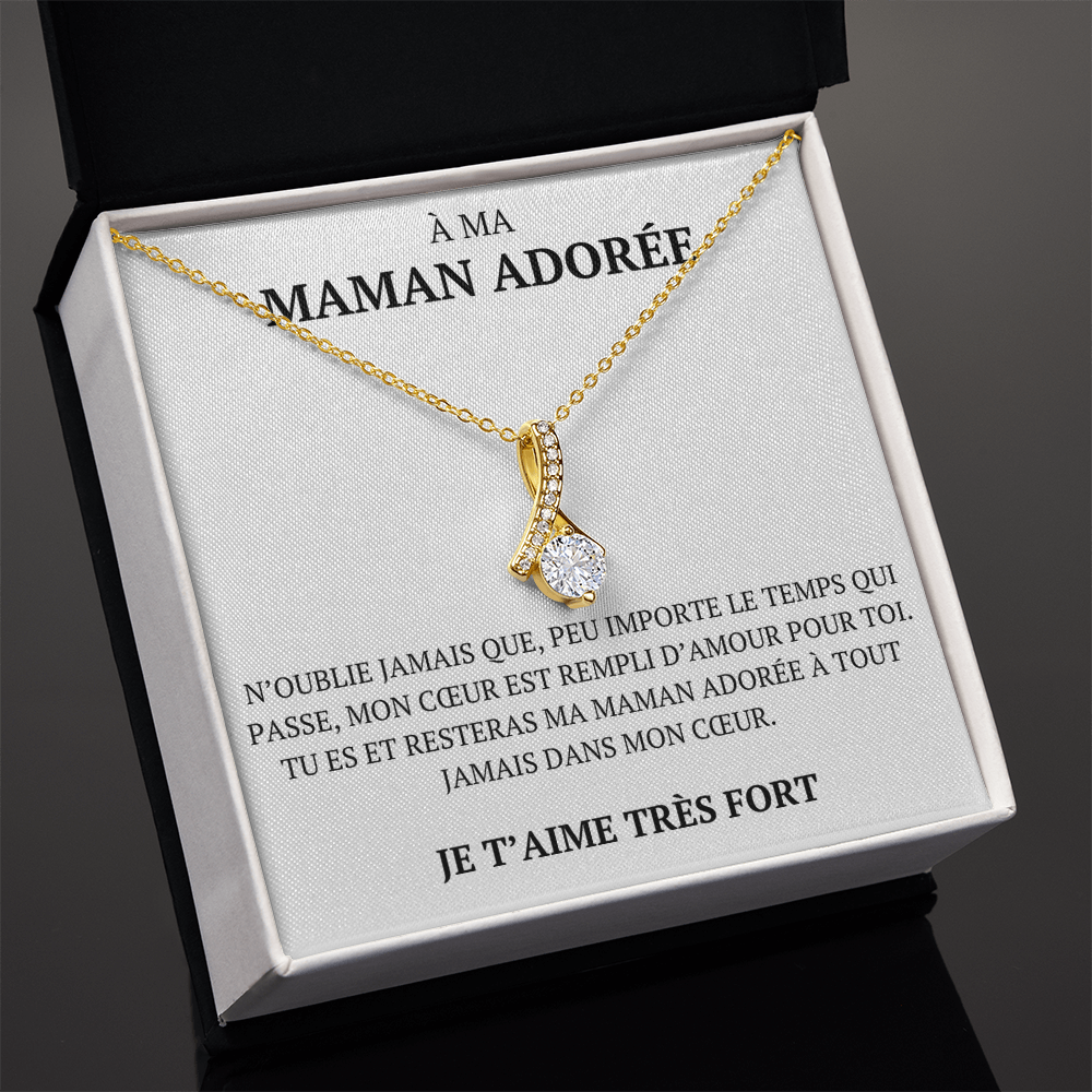 Collier avec un message personnalisé "N'oublie jamais que, maman"