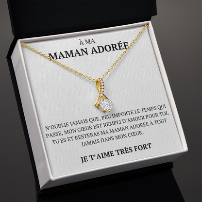 Collier avec un message personnalisé "N'oublie jamais que, maman"