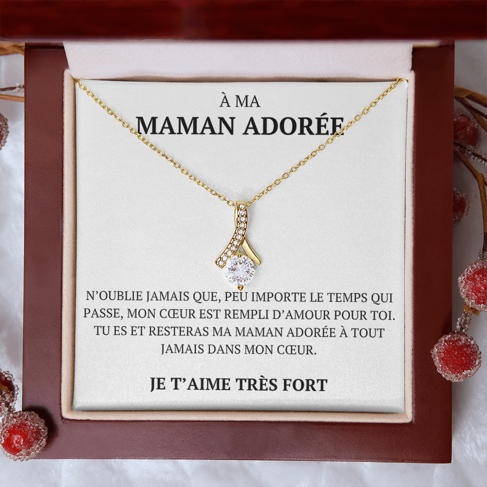Collier avec un message personnalisé "N'oublie jamais que, maman"