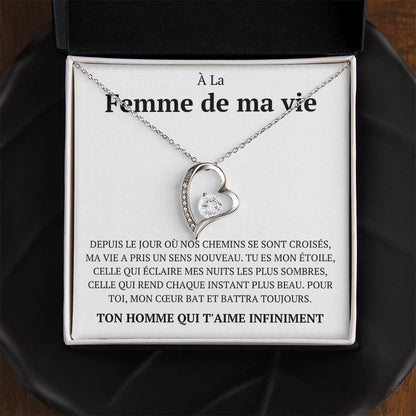 Coffret "À la femme de ma vie" avec un mot d'amour personnalisé