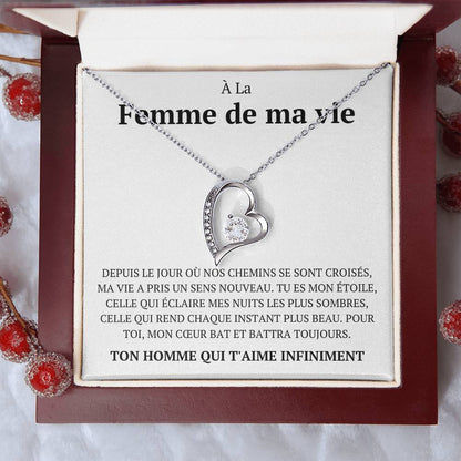 Coffret "À la femme de ma vie" avec un mot d'amour personnalisé