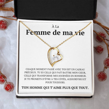 Coffret "À la femme de ma vie" avec un mot d'amour personnalisé
