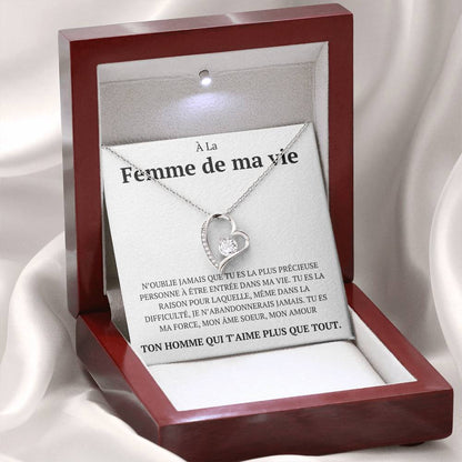 Coffret "À la femme de ma vie" avec un mot d'amour personnalisé