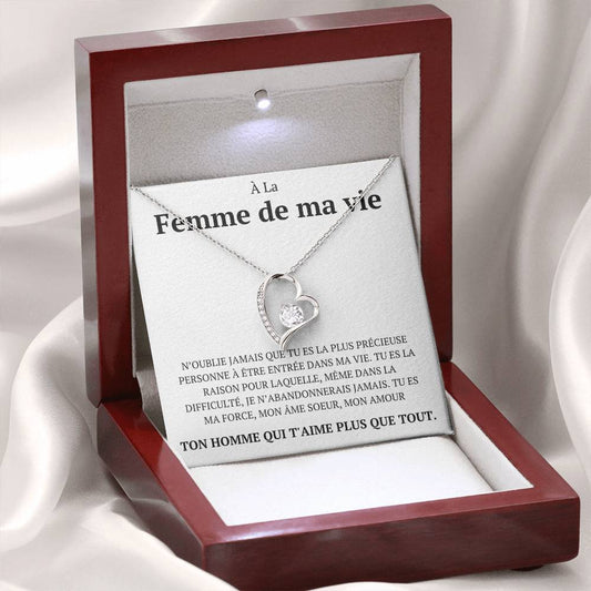 Coffret "À la femme de ma vie" avec un mot d'amour personnalisé